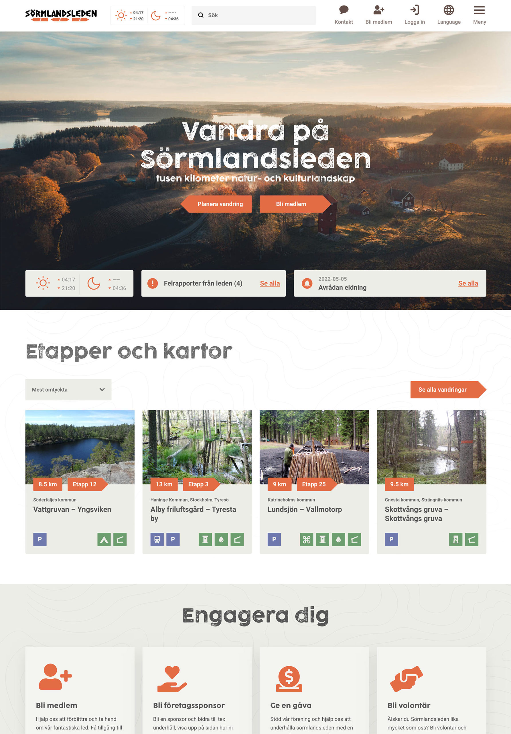 Sörmlandsleden webbsida